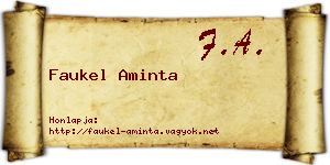 Faukel Aminta névjegykártya